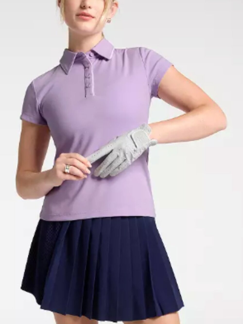 Calia Golf Rib Short Sleeve Polo NEW Purple Lavender Size XS